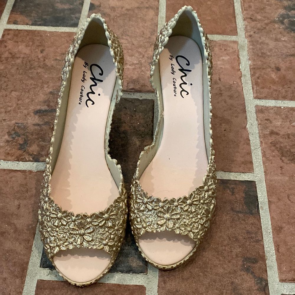 Chic by Lady Couture Glitter Jelly Wedges